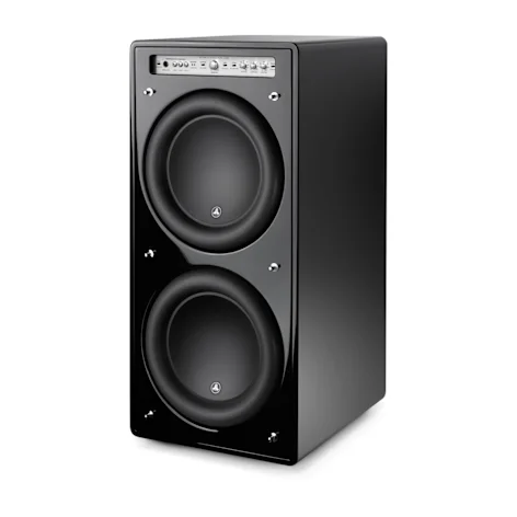 JL Audio Dual 12" Fathom v2 Powered Subwoofers in Gloss Black - f212v2-GLOSS