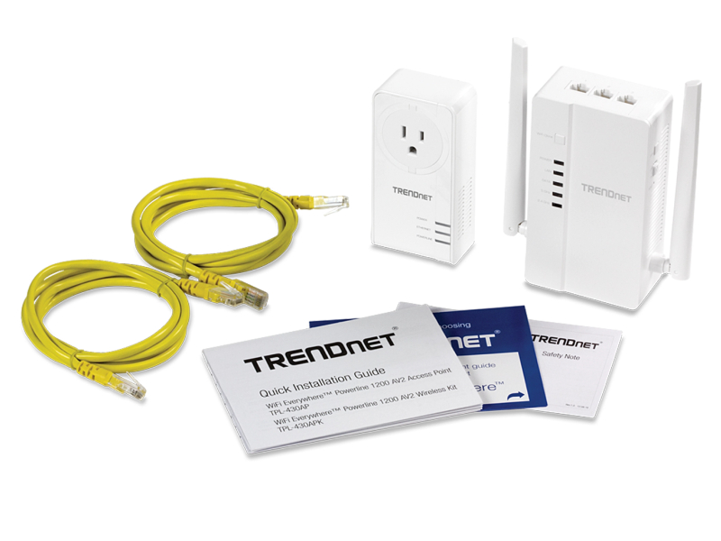 Trendent Kit wireless 1200 AV2 Powerline WiFi Everywhere - TPL-430APK