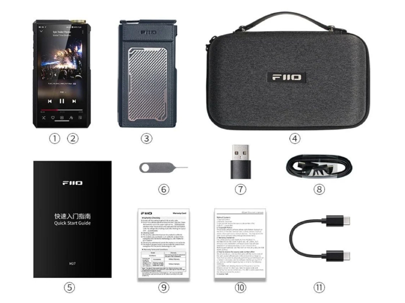 Fiio Portable Hi-Res Smart Music Player - M27 (A)