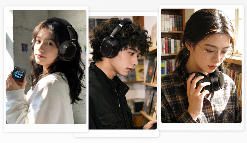 FiiO Bluetooth Noise Cancelling Over-Ear Headphones in Black - EH13 (B)