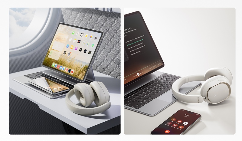 FiiO Bluetooth Noise Cancelling Over-Ear Headphones in White - EH13 (W)