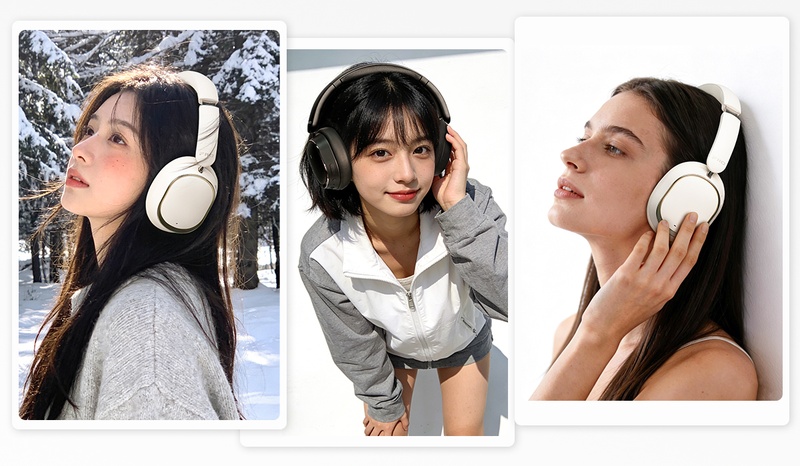 FiiO Bluetooth Noise Cancelling Over-Ear Headphones in White - EH13 (W)