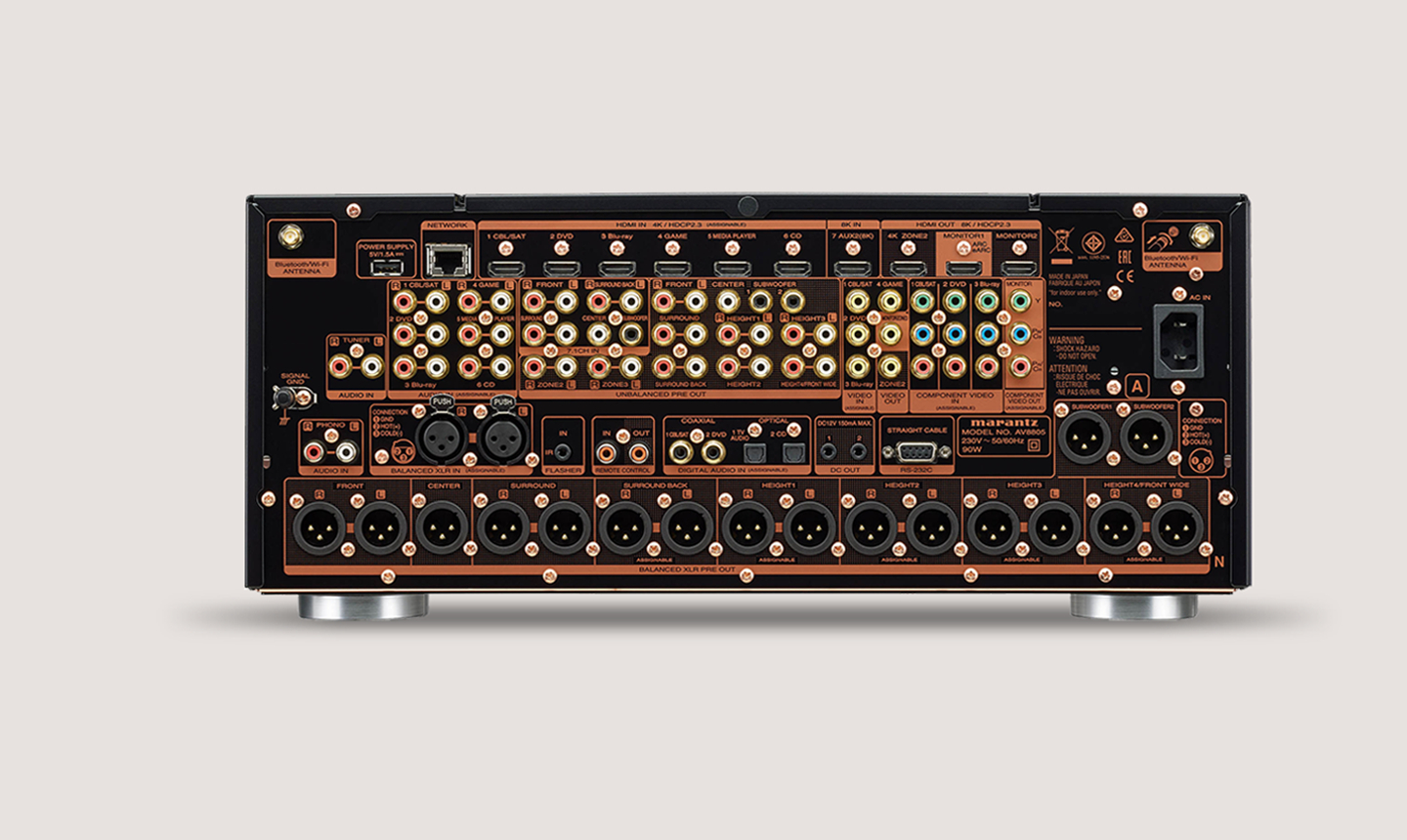 Marantz 13.2 Channel 8K Ultra HD AV Surround Pre-amplifier With HEOS Built-in - AV8805A